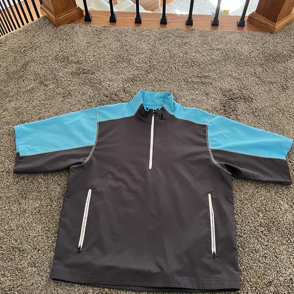 Men's Black and Blue Golf Jacket FJ
